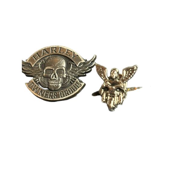 Harley Davidson Set Of 3 Pins Pewter Angel HOG Collectors Accessories - Picture 4 of 5